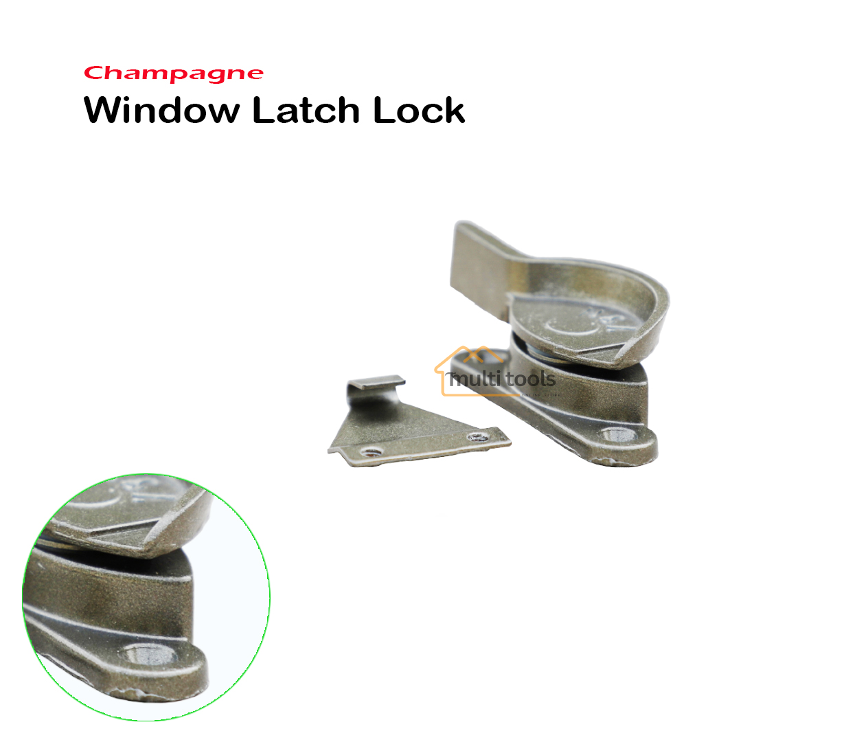 Aluminium Window Latch Lock (Champagne) 